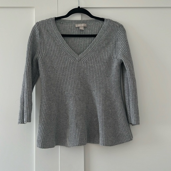 Banana Republic Sweaters - BANANA REPUBLIC peplum cottton and cachmere sweater